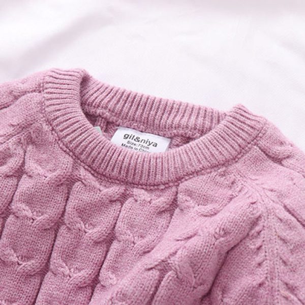 Toddler Baby Girls Clothes Sets Kids 2Pcs Winter Knitting Pullover Sweater+Pants Boys Tracksuits Pajamas For Children Clothing on Sale - Image 2
