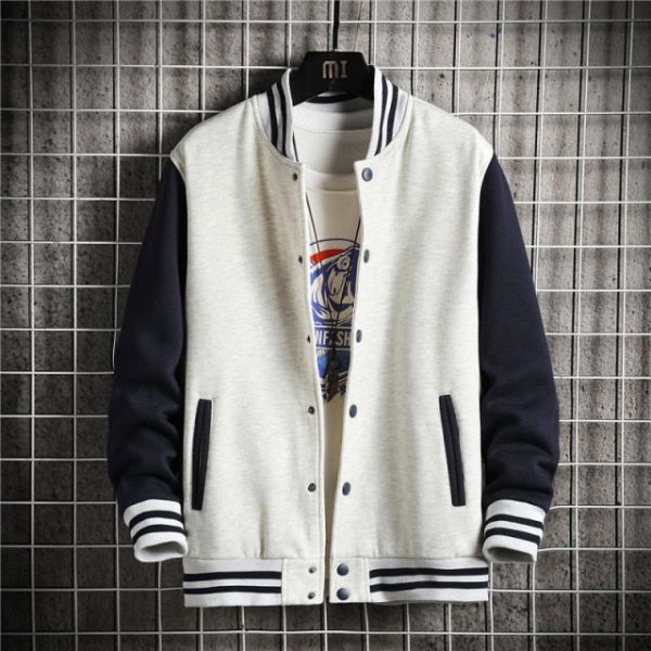 KOLMAKOV New Arrival Korean Men's 50% Cotton Bomber Jackets Men Streetwear Jacket Patchwork Cardigan Coat Male 4 Color M-5XL Cheap - Image 3