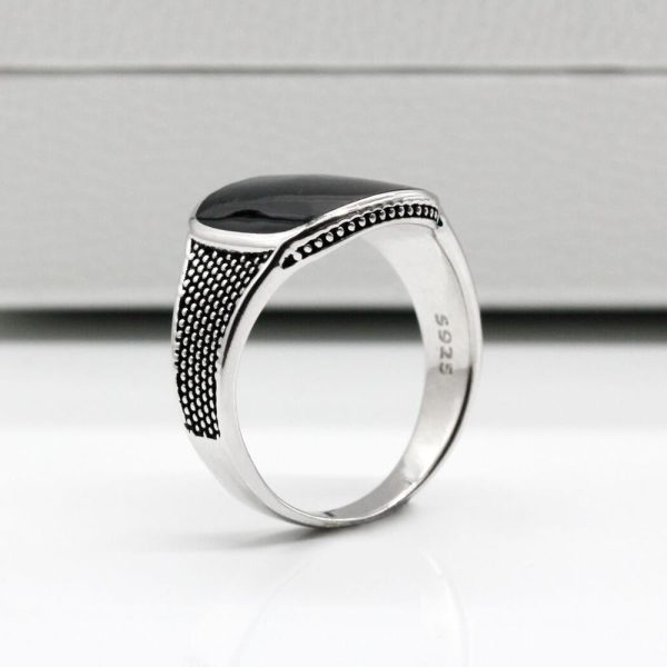 Epoxy resin hot sale 925 sterling silver ladies ring Turkish style retro ring unisex jewelry men s fashion jewelry new products For Sale - Image 3