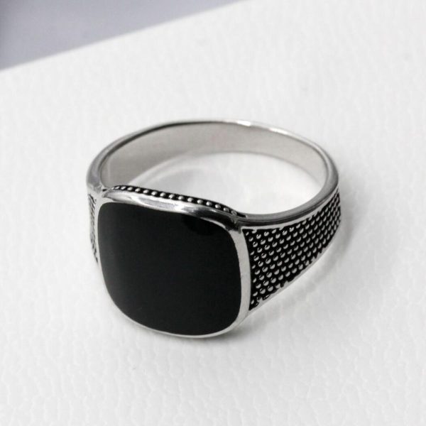 Epoxy resin hot sale 925 sterling silver ladies ring Turkish style retro ring unisex jewelry men s fashion jewelry new products For Sale - Image 2