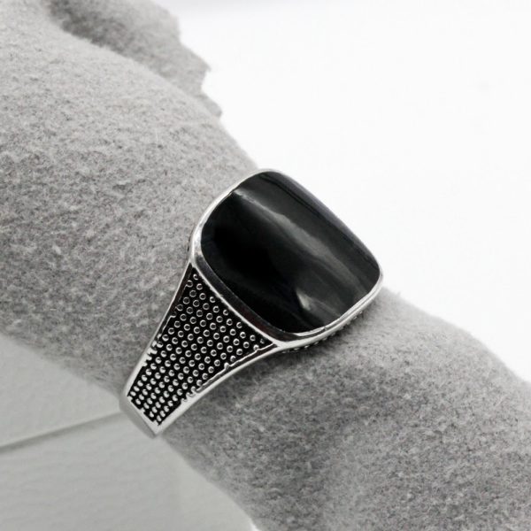 Epoxy resin hot sale 925 sterling silver ladies ring Turkish style retro ring unisex jewelry men s fashion jewelry new products For Sale - Image 4