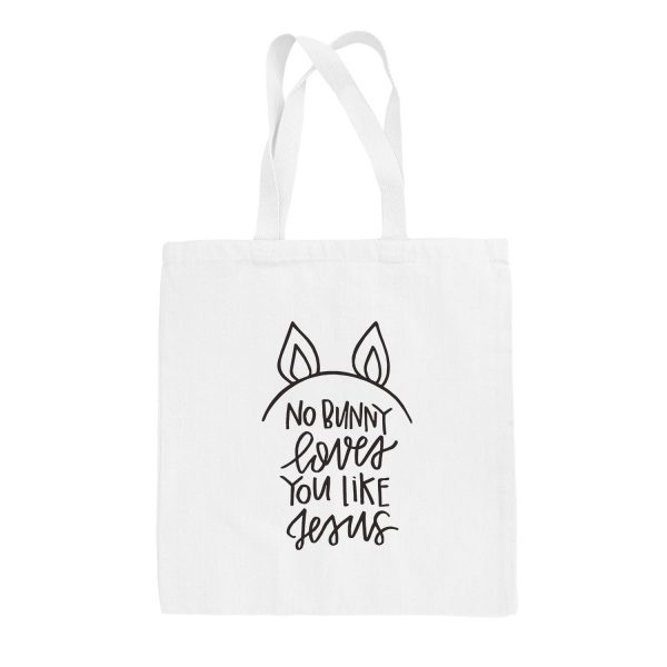 No Bunny Loves You Like Jesus Tote Bag Fashion - Image 2