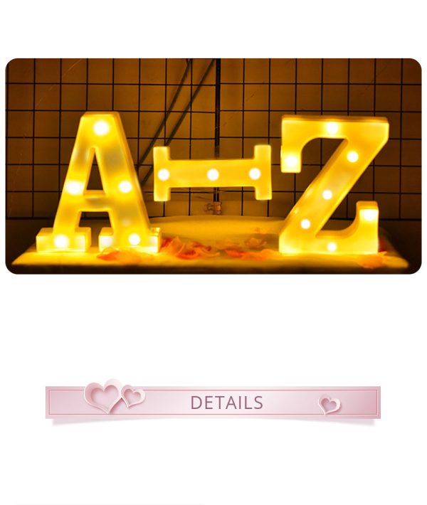 DIY 3D LED Night Lights 26 English Marque Alphabet Fashion - Image 5