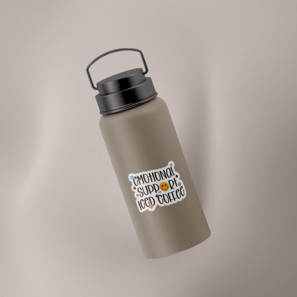 Emotional Support Iced Coffee Decal For Cheap - Image 2