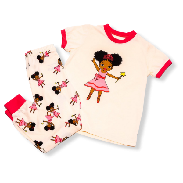 Fairy Princess Girls Cotton short sleeve Pajamas sleepwear loungewear 2 pc Online now