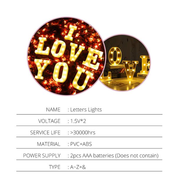 DIY 3D LED Night Lights 26 English Marque Alphabet Fashion - Image 4