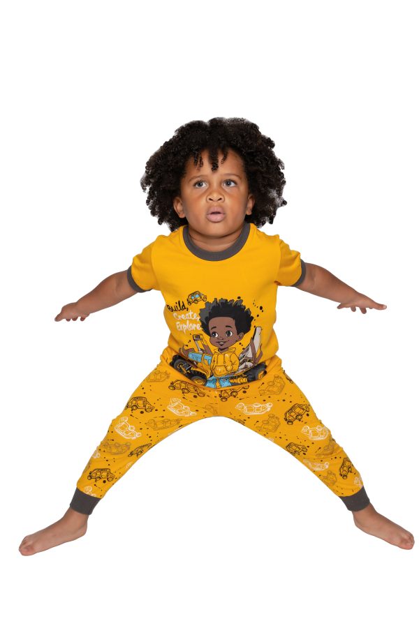 Build, Create and Explore Boys 2 pc Pajama set  size 2T -14 Online now - Image 3