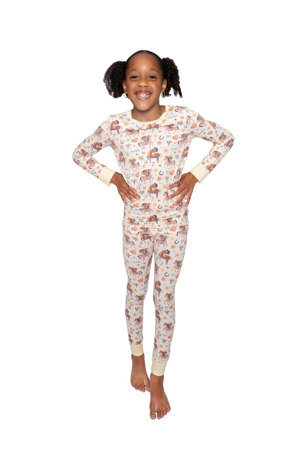 Cowgirl Cuties 2 pc PJ Set Bamboo Pajamas Set Girls Toddler Size 4T - 12 Online - Image 4