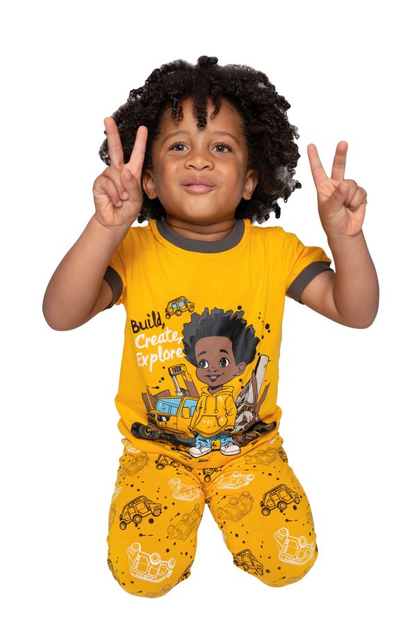 Build, Create and Explore Boys 2 pc Pajama set  size 2T -14 Online now - Image 2
