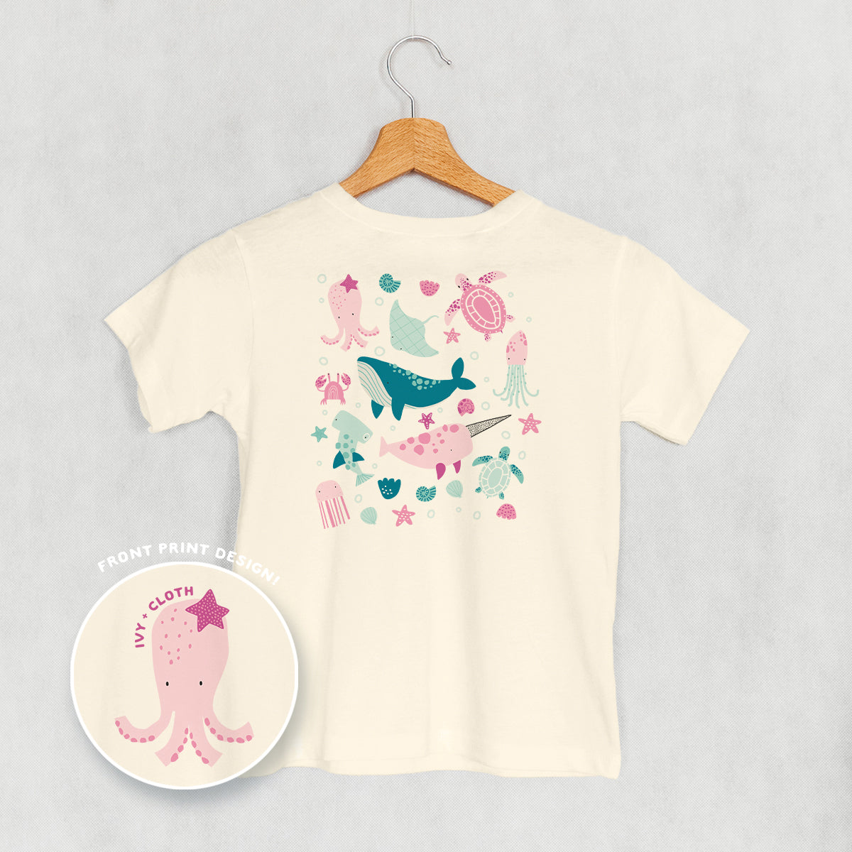 Pink Sea Animal Doodles (Kids Back Print) Online Hot Sale