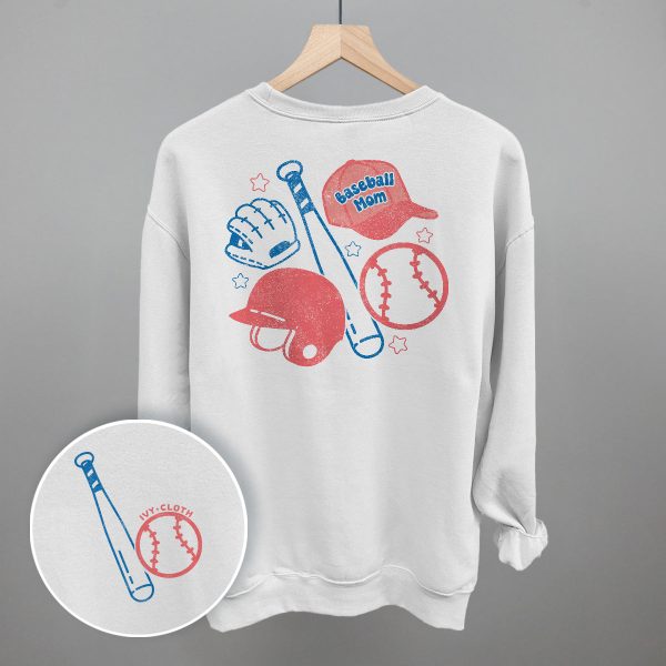 Baseball Mom Doodle (Back Print) For Cheap