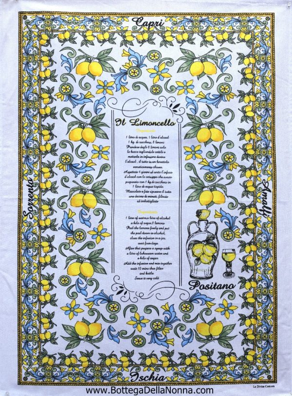 Limoncello Amalfi Coast - Dish Towel - Made in Italy Hot on Sale