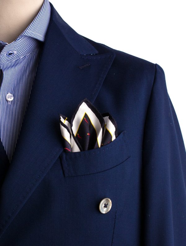 Cornicello Silk Pocket Square - Made in Italy For Cheap - Image 2
