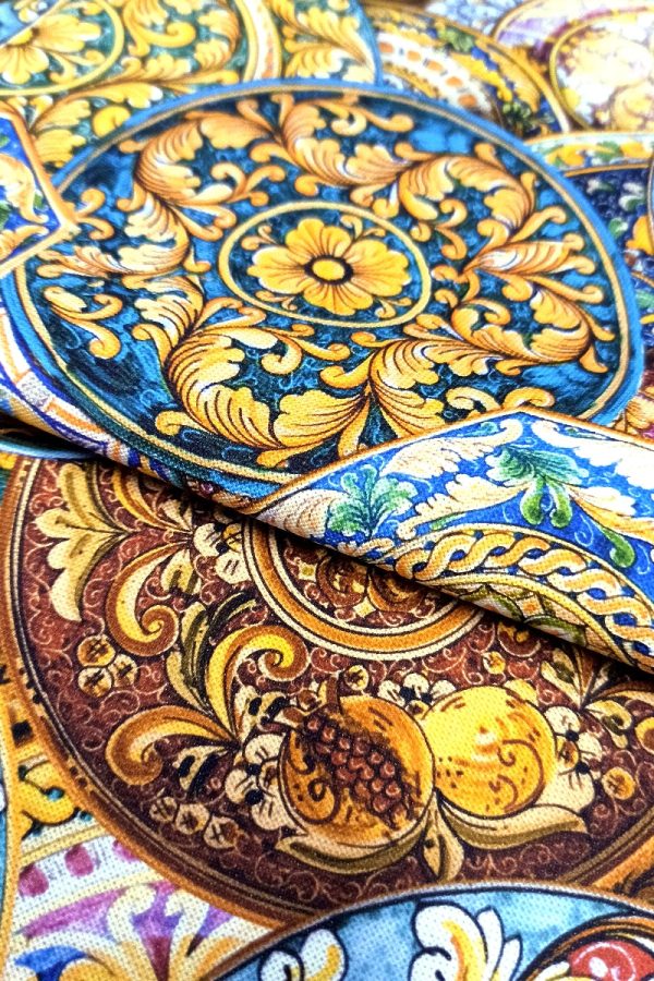 The Painted Plate Tablecloth - Made in Italy Online Sale - Image 4