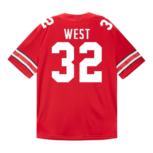 Ohio State Buckeyes Nike #32 Isaiah West Student Athlete Scarlet Football Jersey Cheap