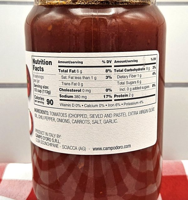 Arrabbiata Tomato Sauce   by Campo D Oro Cheap - Image 2