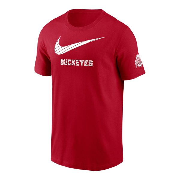 Ohio State Buckeyes Nike 2 Hit Swoosh Scarlet Short Sleeve T-Shirt For Sale