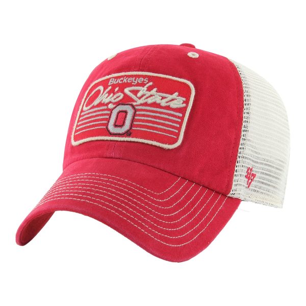 Ohio State Buckeyes Five Point Clean Up Scarlet Adjustable Hat For Sale