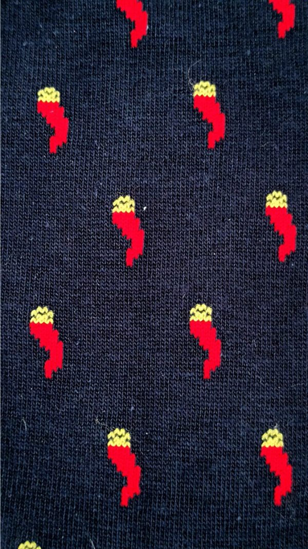 The Cornicello Socks - Long - Made in Italy - Navy For Sale - Image 3
