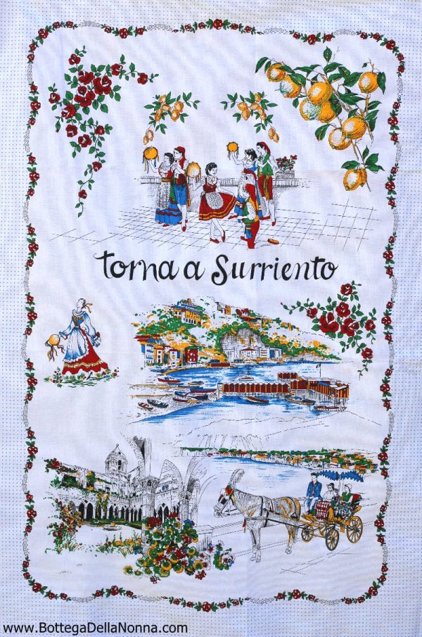 Torna a Surriento - White - Dish Towel - Made in Italy Supply