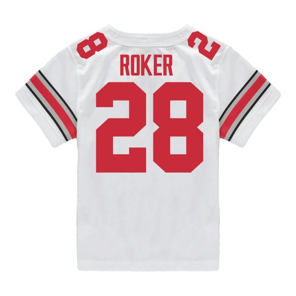 Ohio State Buckeyes Nike #28 Leroy Roker Student Athlete White Football Jersey For Sale