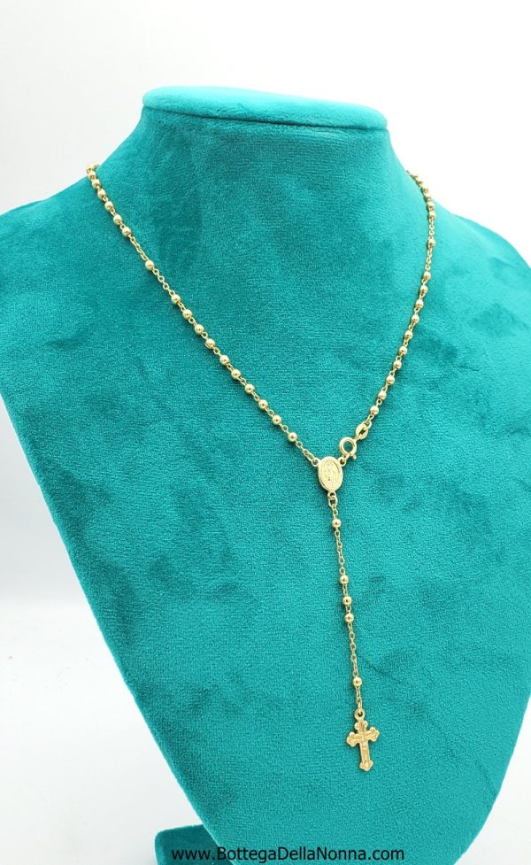 The Madonna Mia Rosary Necklace - Yellow Gold For Discount