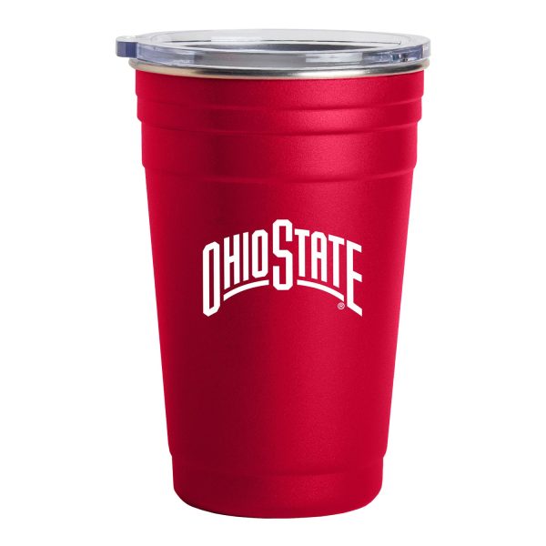 Ohio State Buckeyes 22 Oz Stainless Scarlet Tumbler Sale - Image 2
