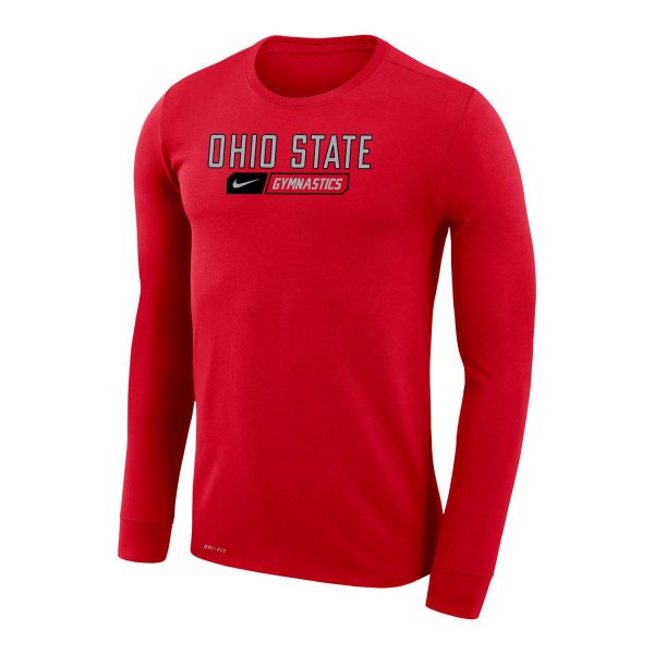 Ohio State Buckeyes Nike Gymnastics Scarlet Long Sleeve T-Shirt Fashion