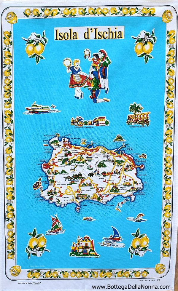 Isola d Ischia - Dish Towel - Made in Italy Sale