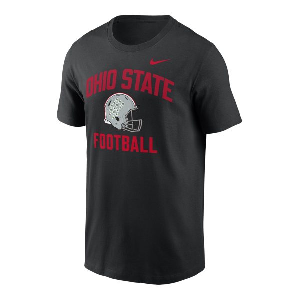 Ohio State Buckeyes Nike Football Helmet Black Short Sleeve T-Shirt Online Hot Sale