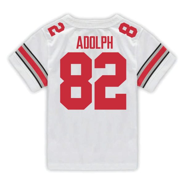 Ohio State Buckeyes Nike #82 David Adolph Student Athlete White Football Jersey For Sale