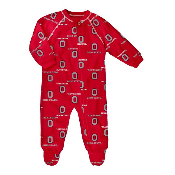 Infant Ohio State Buckeyes Zip Up Coverall Supply
