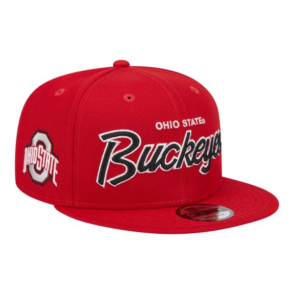 Ohio State Buckeyes Retro Script Scarlet Adjustable Hat Cheap - Image 2