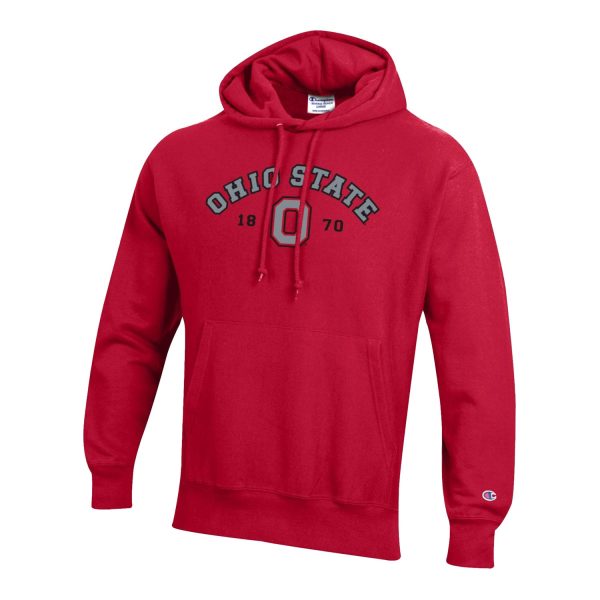 Ohio State Buckeyes Arch Established Reverse Weave Scarlet Hood For Cheap