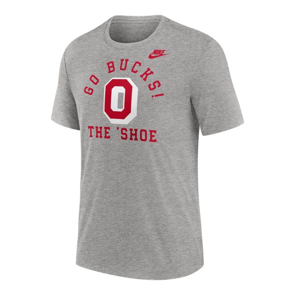 Ohio State Buckeyes Nike Triblend Horseshoe Gray Short Sleeve T-Shirt Fashion