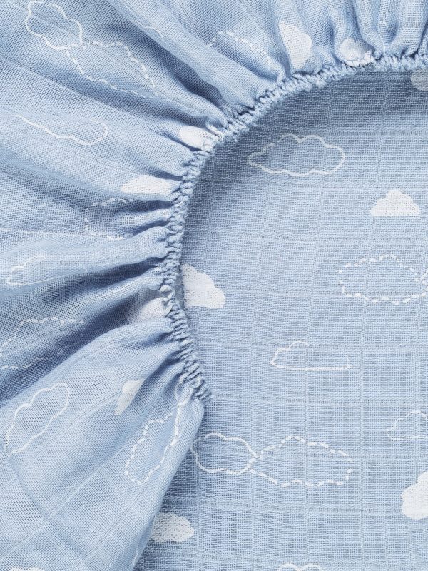 Muslin - Bassinet Sheet - Clouds Online Hot Sale - Image 3