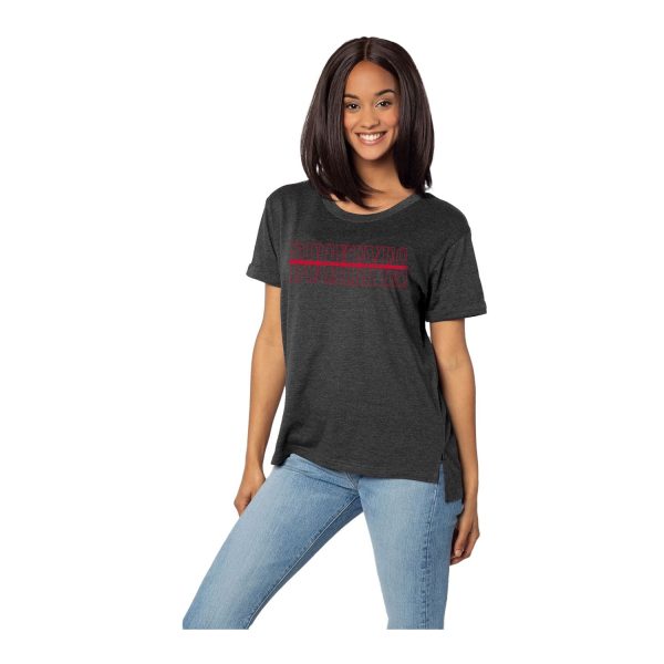 Ladies Ohio State Buckeyes Strike Through T-Shirt Fashion