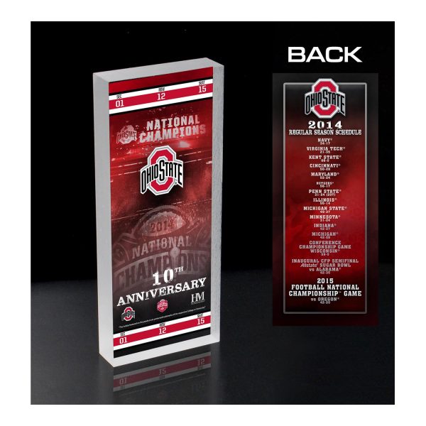 Ohio State Buckeyes 10 Year Anniversary Championship Ticket Online
