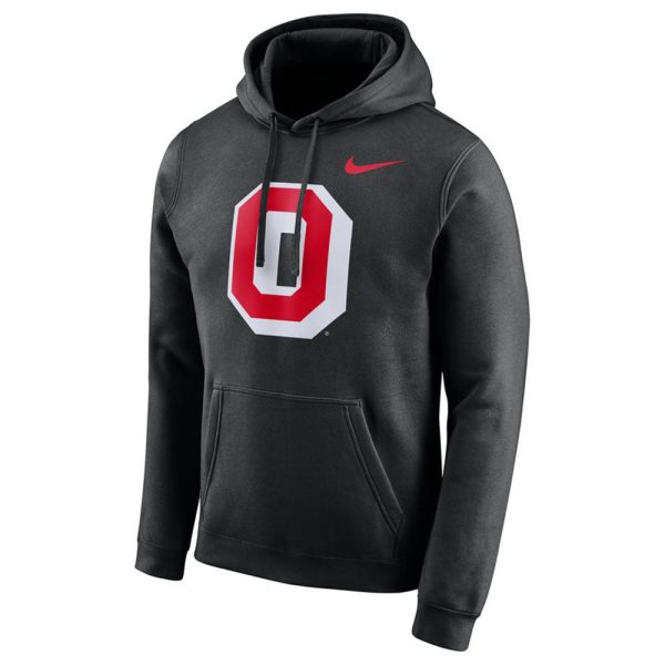 Ohio State Buckeyes Nike Vault O Club Fleece Black Hood Online now