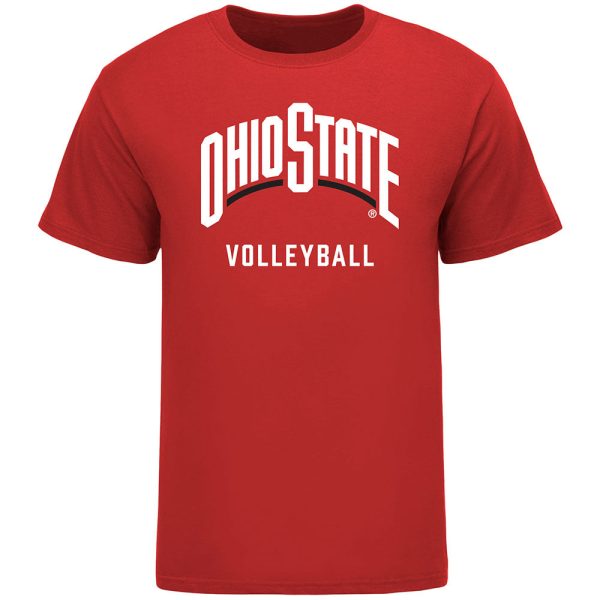 Ohio State Buckeyes Volleyball Scarlet T-Shirt Hot on Sale