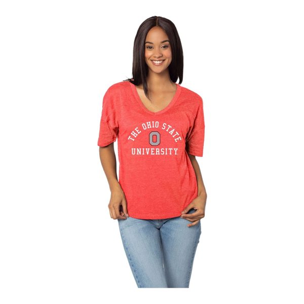 Ladies Ohio State Arch V-Neck T-Shirt Sale