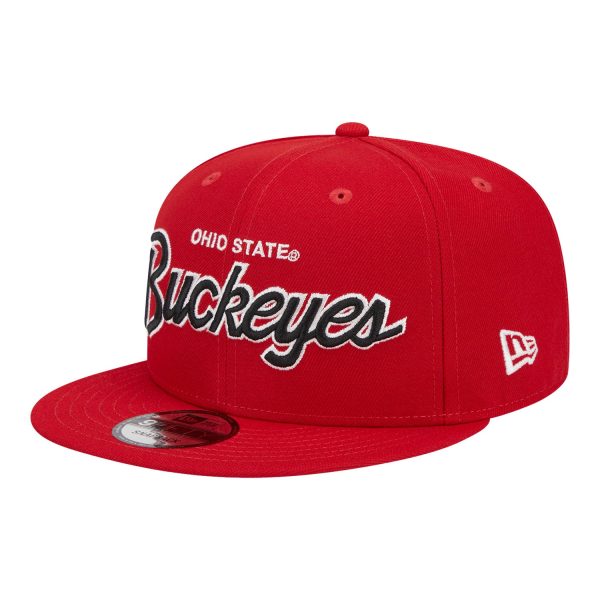Ohio State Buckeyes Retro Script Scarlet Adjustable Hat Cheap