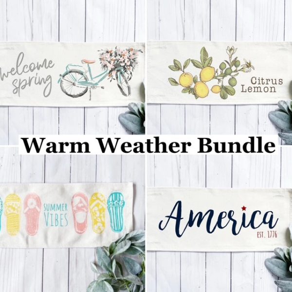 Bundle Deal: Warm Weather Bundle (4 pack) SAVE!!!:WELCOME SPRING BIKE, CITRUS LEMON, FLIP FLOPS, AMERICA 1776 For Cheap