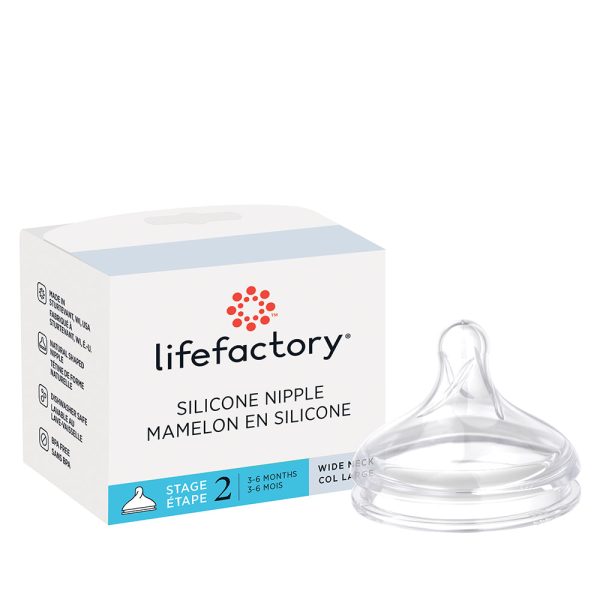 Wide Neck Silicone Nipple Stage 2 for 8oz Baby Bottles - 1pc Discount - Image 2