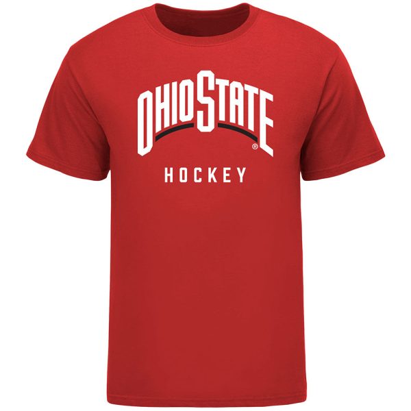 Ohio State Buckeyes Hockey Scarlet T-Shirt Online now