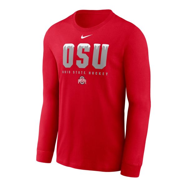 Ohio State Buckeyes Nike Top Shelf Hockey Long Sleeve Scarlet T-Shirt Online now