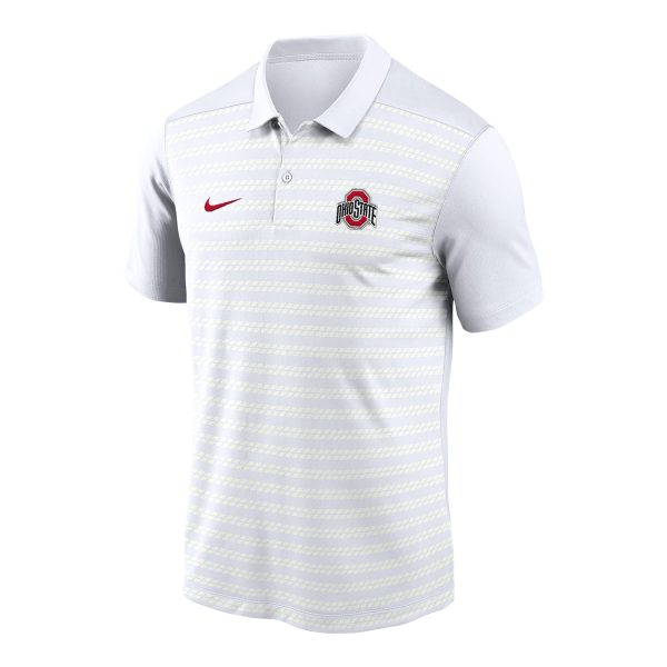 Ohio State Buckeyes Nike Dri-FIT Sideline Victory White Polo Supply
