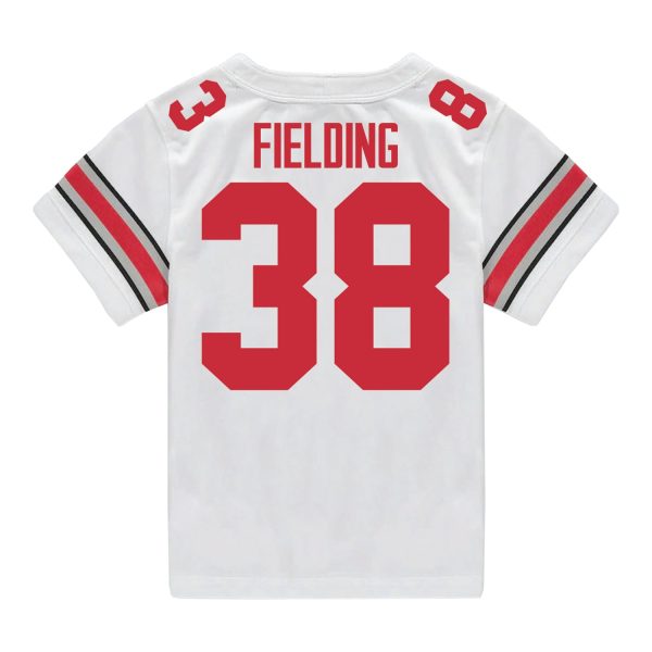 Ohio State Buckeyes Nike #38 Jayden Fielding Student Athlete White Football Jersey Online now