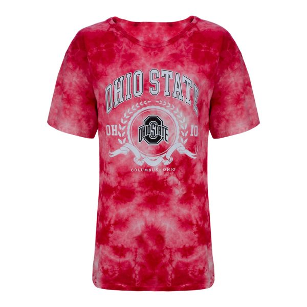 Ladies Ohio State Buckeyes Oversized Cloud Short Sleeve For Cheap