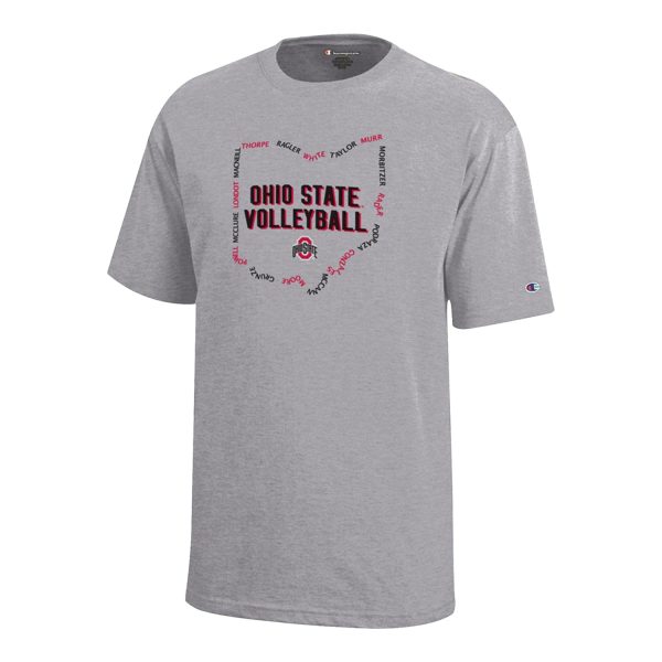 Youth Ohio State Buckeyes Volleyball Team Roster Tee on Sale